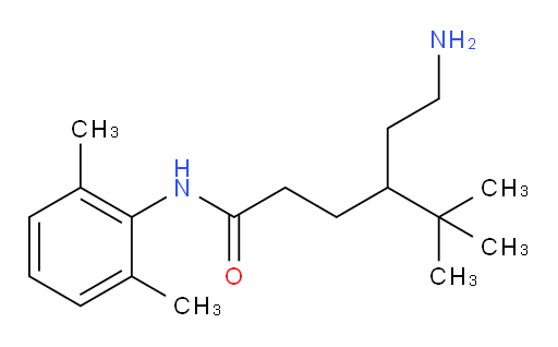 4-(2-aminoethyl)-N-(2,6-dimethylphenyl)-5,5-dimethylhexanamide