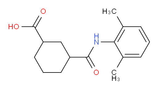 3-((2,6-dimethylphenyl)carbamoyl)cyclohexanecarboxylic acid