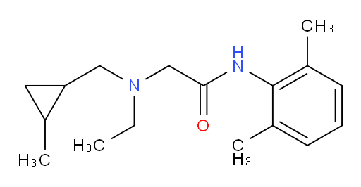 N-(2,6-dimethylphenyl)-2-(ethyl((2-methylcyclopropyl)methyl)amino)acetamide