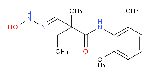 (E)-N-(2,6-dimethylphenyl)-2-((2-hydroxyhydrazono)methyl)-2-methylbutanamide
