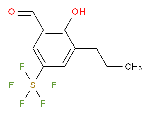(3-formyl-4-hydroxy-5-propylphenyl)-sulfur pentafluoride