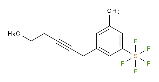 3-(hex-2-yn-1-yl)-5-methyl(pentafluoromercapto)benzene