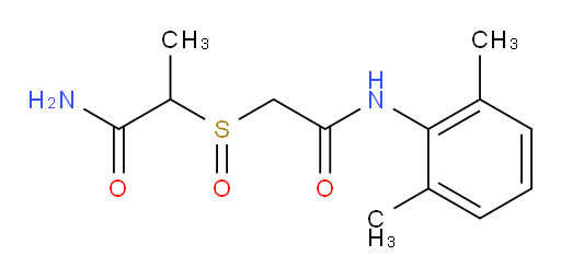2-((2-((2,6-dimethylphenyl)amino)-2-oxoethyl)sulfinyl)propanamide