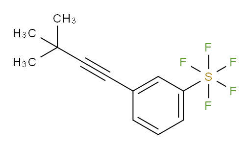 3-(3,3-dimethylbut-1-yn-1-yl)(pentafluoromercapto)benzene