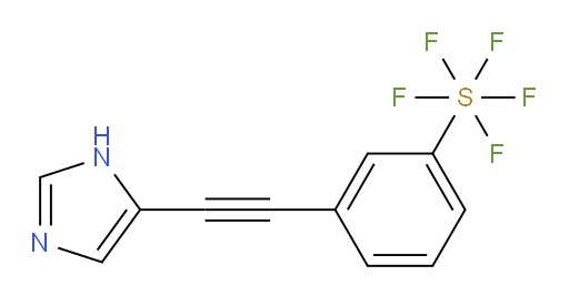 3-((1H-imidazol-5-yl)ethynyl)(pentafluoromercapto)benzene