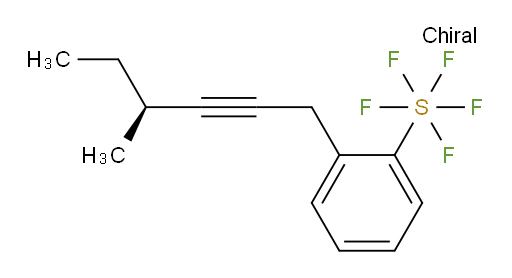 (S)-2-(4-methylhex-2-yn-1-yl)(pentafluoromercapto)benzene