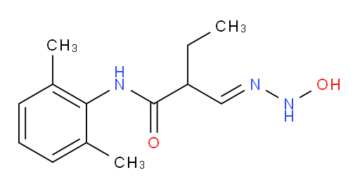 (E)-N-(2,6-dimethylphenyl)-2-((2-hydroxyhydrazono)methyl)butanamide
