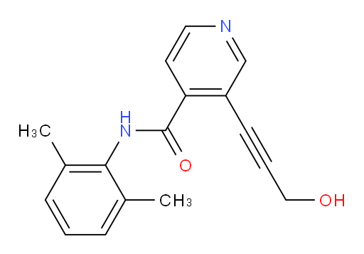 N-(2,6-dimethylphenyl)-3-(3-hydroxyprop-1-yn-1-yl)isonicotinamide