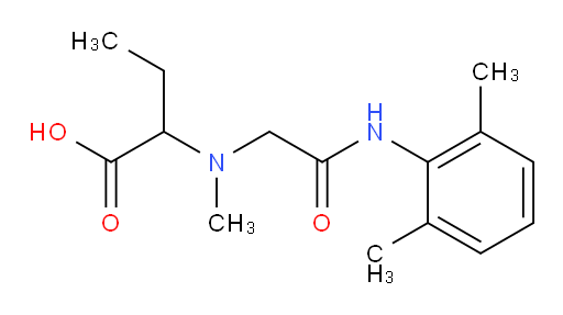 2-((2-((2,6-dimethylphenyl)amino)-2-oxoethyl)(methyl)amino)butanoic acid