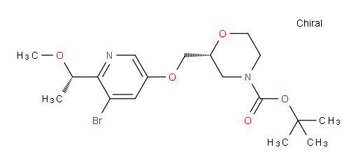 (R)-tert-butyl 2-(((5-bromo-6-((S)-1-methoxyethyl)pyridin-3-yl)oxy)methyl)morpholine-4-carboxylate