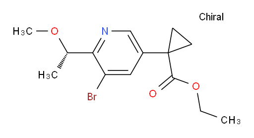 (S)-ethyl 1-(5-bromo-6-(1-methoxyethyl)pyridin-3-yl)cyclopropanecarboxylate