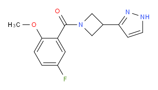 (3-(1H-pyrazol-3-yl)azetidin-1-yl)(5-fluoro-2-methoxyphenyl)methanone