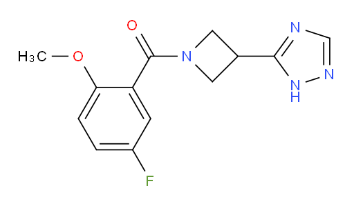 (3-(1H-1,2,4-triazol-5-yl)azetidin-1-yl)(5-fluoro-2-methoxyphenyl)methanone