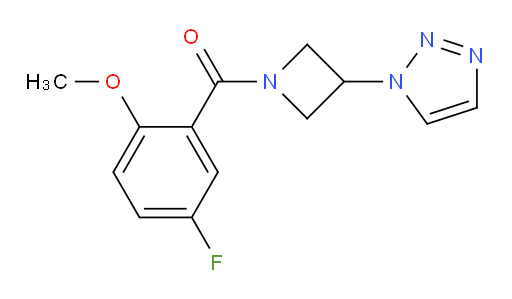 (3-(1H-1,2,3-triazol-1-yl)azetidin-1-yl)(5-fluoro-2-methoxyphenyl)methanone
