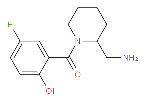 (2-(aminomethyl)piperidin-1-yl)(5-fluoro-2-hydroxyphenyl)methanone