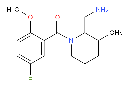 (2-(aminomethyl)-3-methylpiperidin-1-yl)(5-fluoro-2-methoxyphenyl)methanone