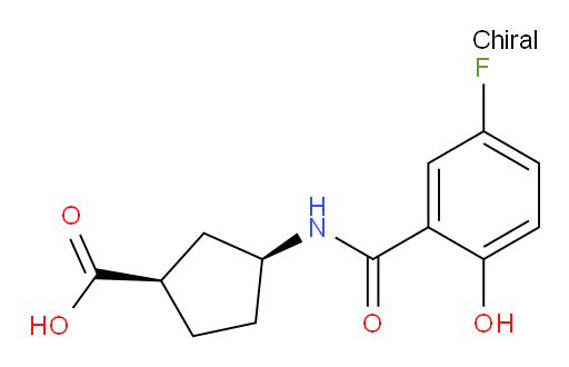 (1R,3S)-3-(5-fluoro-2-hydroxybenzamido)cyclopentanecarboxylic acid