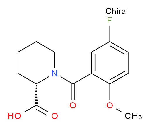 (S)-1-(5-fluoro-2-methoxybenzoyl)piperidine-2-carboxylic acid