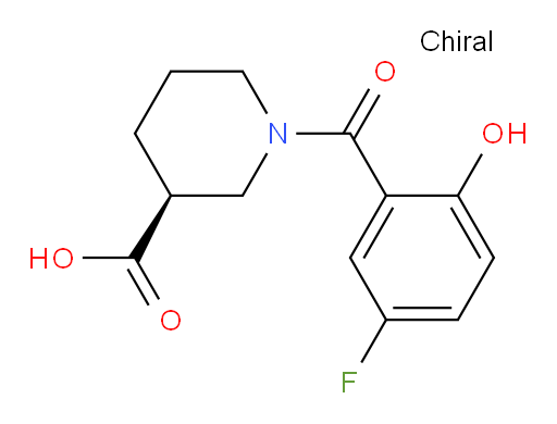 (S)-1-(5-fluoro-2-hydroxybenzoyl)piperidine-3-carboxylic acid