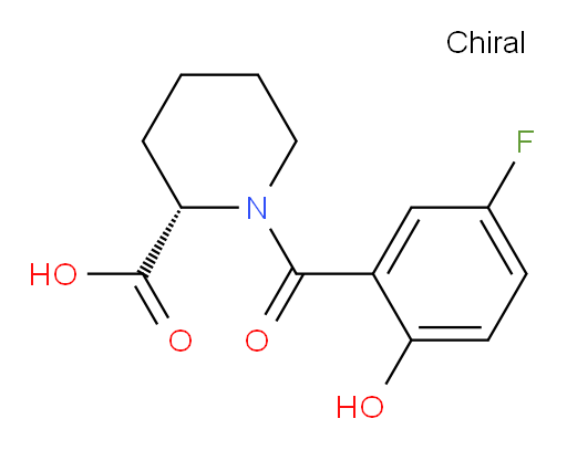 (S)-1-(5-fluoro-2-hydroxybenzoyl)piperidine-2-carboxylic acid