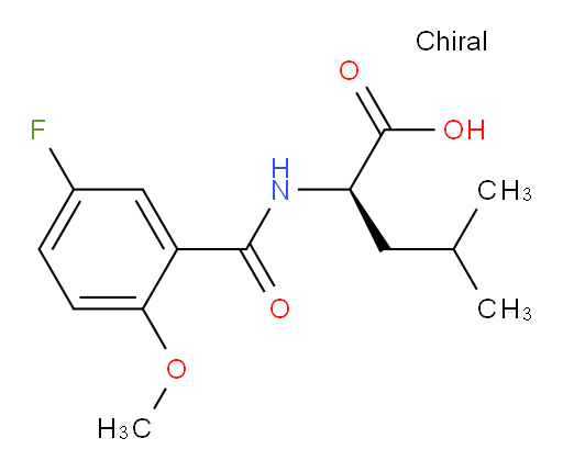 (R)-2-(5-fluoro-2-methoxybenzamido)-4-methylpentanoic acid