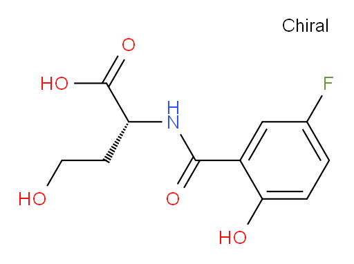 (R)-2-(5-fluoro-2-hydroxybenzamido)-4-hydroxybutanoic acid