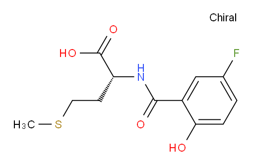 (R)-2-(5-fluoro-2-hydroxybenzamido)-4-(methylthio)butanoic acid