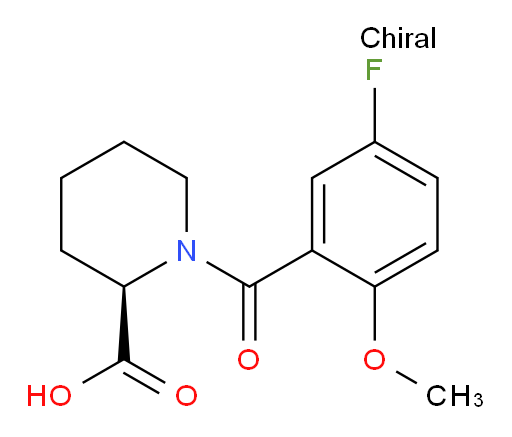 (R)-1-(5-fluoro-2-methoxybenzoyl)piperidine-2-carboxylic acid