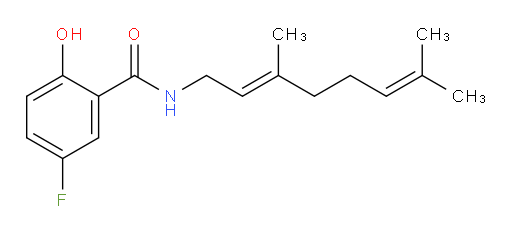 (E)-N-(3,7-dimethylocta-2,6-dien-1-yl)-5-fluoro-2-hydroxybenzamide