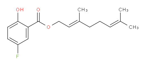 (E)-3,7-dimethylocta-2,6-dien-1-yl 5-fluoro-2-hydroxybenzoate