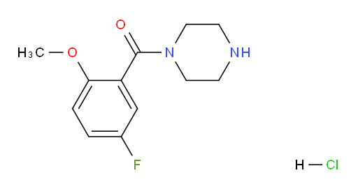 (5-fluoro-2-methoxyphenyl)(piperazin-1-yl)methanone hydrochloride