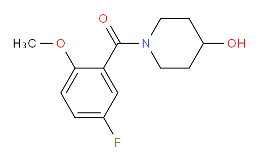 (5-fluoro-2-methoxyphenyl)(4-hydroxypiperidin-1-yl)methanone