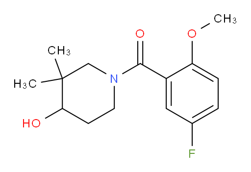 (5-fluoro-2-methoxyphenyl)(4-hydroxy-3,3-dimethylpiperidin-1-yl)methanone