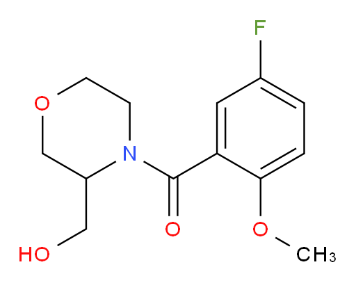 (5-fluoro-2-methoxyphenyl)(3-(hydroxymethyl)morpholino)methanone