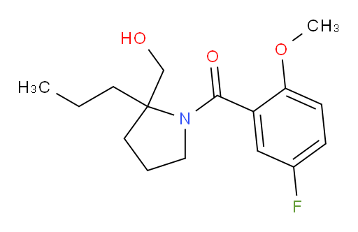 (5-fluoro-2-methoxyphenyl)(2-(hydroxymethyl)-2-propylpyrrolidin-1-yl)methanone