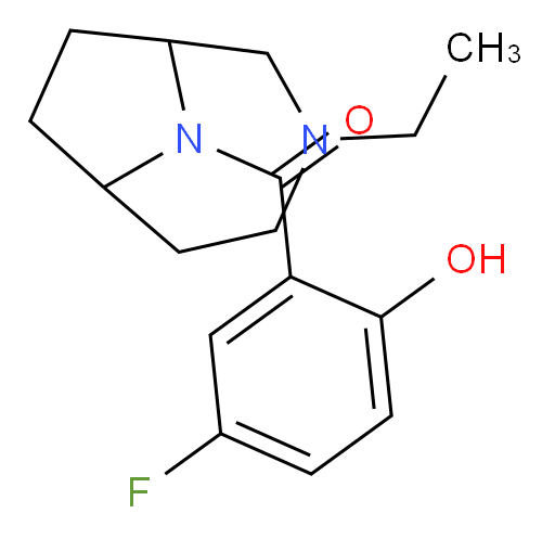 (3-ethyl-3,9-diazabicyclo[4.2.1]nonan-9-yl)(5-fluoro-2-hydroxyphenyl)methanone