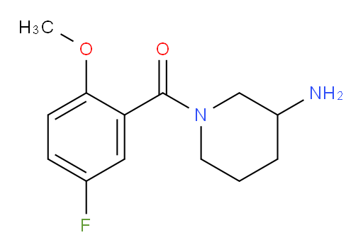 (3-aminopiperidin-1-yl)(5-fluoro-2-methoxyphenyl)methanone