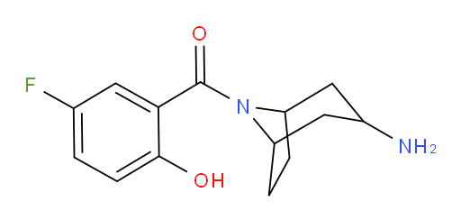 (3-amino-8-azabicyclo[3.2.1]octan-8-yl)(5-fluoro-2-hydroxyphenyl)methanone