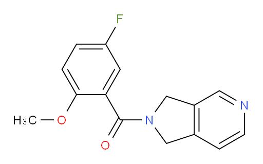 (5-fluoro-2-methoxyphenyl)(1H-pyrrolo[3,4-c]pyridin-2(3H)-yl)methanone