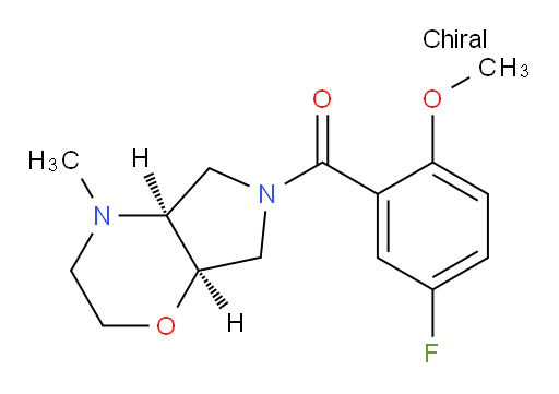 (5-fluoro-2-methoxyphenyl)((4aS,7aR)-4-methylhexahydropyrrolo[3,4-b][1,4]oxazin-6(2H)-yl)methanone