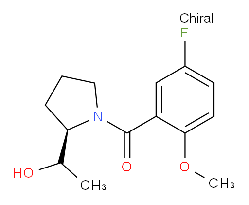 (5-fluoro-2-methoxyphenyl)((2R)-2-(1-hydroxyethyl)pyrrolidin-1-yl)methanone