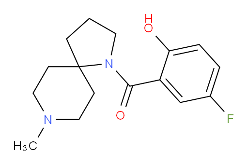 (5-fluoro-2-hydroxyphenyl)(8-methyl-1,8-diazaspiro[4.5]decan-1-yl)methanone