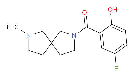 (5-fluoro-2-hydroxyphenyl)(7-methyl-2,7-diazaspiro[4.4]nonan-2-yl)methanone