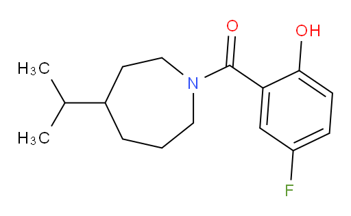 (5-fluoro-2-hydroxyphenyl)(4-isopropylazepan-1-yl)methanone
