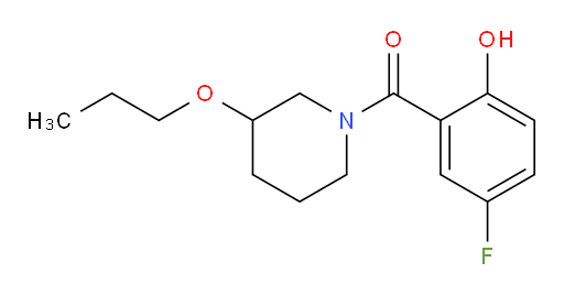 (5-fluoro-2-hydroxyphenyl)(3-propoxypiperidin-1-yl)methanone