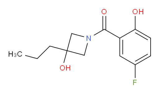 (5-fluoro-2-hydroxyphenyl)(3-hydroxy-3-propylazetidin-1-yl)methanone