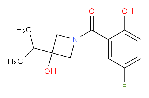 (5-fluoro-2-hydroxyphenyl)(3-hydroxy-3-isopropylazetidin-1-yl)methanone