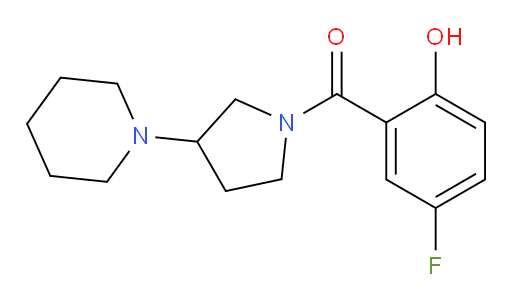 (5-fluoro-2-hydroxyphenyl)(3-(piperidin-1-yl)pyrrolidin-1-yl)methanone