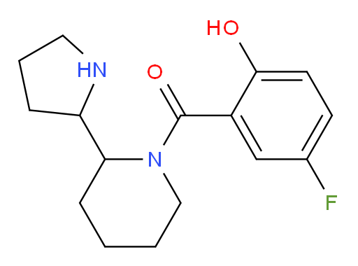 (5-fluoro-2-hydroxyphenyl)(2-(pyrrolidin-2-yl)piperidin-1-yl)methanone