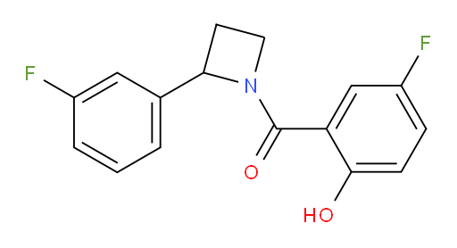 (5-fluoro-2-hydroxyphenyl)(2-(3-fluorophenyl)azetidin-1-yl)methanone